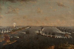 First Russo-Swedish Battle of Rochensalm on August 24, 1789, c.1790 by Johan Tietrich Schoultz