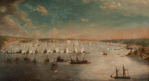 The Battle of Fredrikshamn on May 1790 by Johan Tietrich Schoultz
