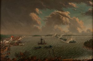 The Battle of Fredrikshamn on May 1790, 1791 by Johan Tietrich Schoultz