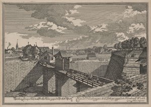 View from the West on the Wöhrder Törlein in Nuremberg by Johann Adam Delsenbach