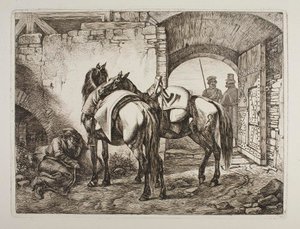 Cossack Horses by Johann Adam Klein