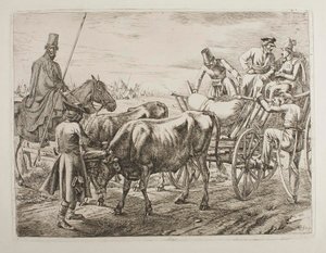 Cossacks Enter a Wagon by Johann Adam Klein
