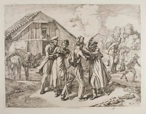 Cossacks Force their Way into a Farm by Johann Adam Klein