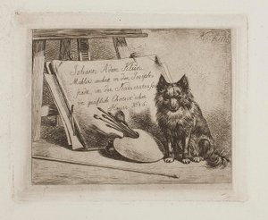 Dog Sitting by the Painter