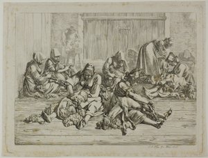Sheepshearing by Johann Adam Klein