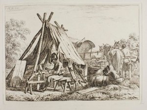 Soldiers in a Military Camp by Johann Adam Klein