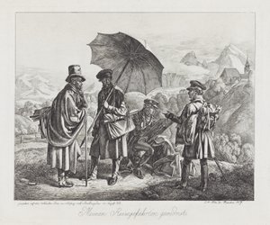 The Artists on their Journey, pub. 1819 by Johann Adam Klein
