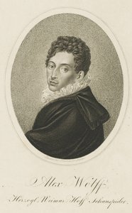 Portrait of Pius Alexander Wolff 1782-1828, ca 1820 by Johann Adolf Rossmaesler