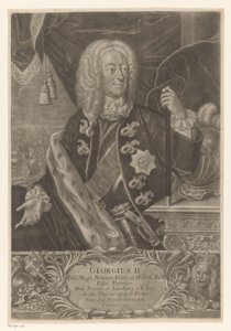 Portrait of George II, King of Great Britain by Johann Andreas Pfeffel (der Jüngere) (possibly)