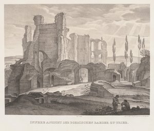 Interior View of the Roman Baths at Trier by Johann Anton Ramboux