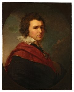 Portrait of the Russian Poet Apollon Maikov (Painting by Johann Baptist von Lampi the Younger) by Johann Baptist II Lampi