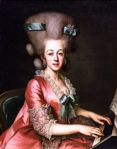 Portrait of a Lady Playing the Harpsichord by Johann Baptist I Lampi