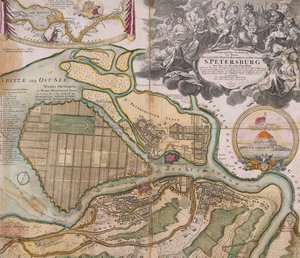 Map of Petersburg Saint Petersburg Master Plan by Johann Baptista Homann
