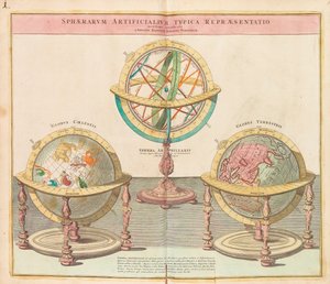 The Globes From the Grand Atlas of all the World by Johann Baptista Homann