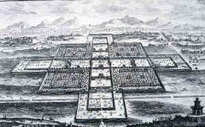 Perspective View of the Imperial Palace, Peking, China, from Entwurf einer historischen Architektur