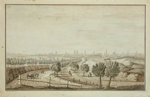 View of the Hallesch Gate by Johann Carl Wilhelm Rosenberg