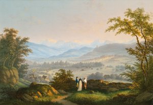 Surroundings of Habsburg Ruins by Johann Caspar Rahn