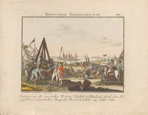 Siege of the Russian Fortress Nyslott in Finland, 1788 by Johann Caspar Weinrauch