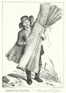Mat seller by Johann Christian (after) Brand