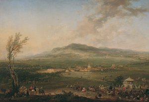 Laxenburg from the Lusthaus on the Hanawiese towards Mödling by Johann Christian Brand