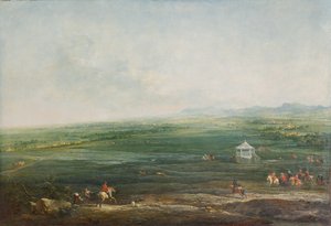 Laxenburg from Münkendorfer Lusthaus towards Southwest by Johann Christian Brand