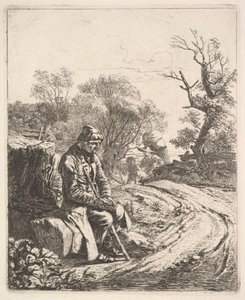 An Old Man Sitting on the Roadside, 1818 by Johann Christian Erhard