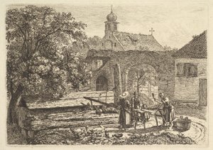 Laundress at an Artesian Well by Johann Christian Erhard
