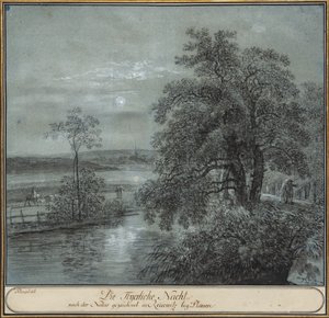 The Fiery Night Drawn from Nature in ReiseWitz near Plauen
