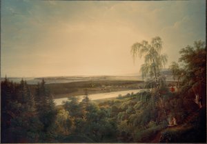 Elbe Landscape with View of Dresden by Johann Christian Klengel