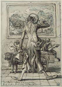 Caricature of Dr. Ludwig Schorn in Munich by Johann Christian Reinhart
