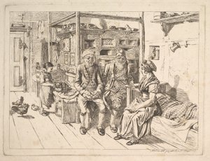 The Jewish Family Sitting Around the Stove by Johann Christoph Erhard