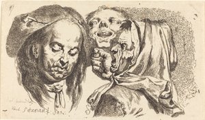 Old Woman Scolding a Man by Johann Eleazar Schenau