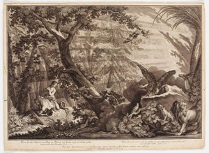 Adam and Eve Discover They Are Naked by Johann Elias Ridinger