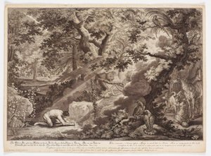 God Forbids Adam to Eat from the Tree of Knowledge by Johann Elias Ridinger