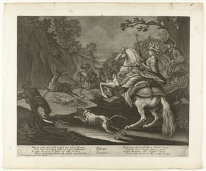 Deer Hunt by Johann Elias Ridinger