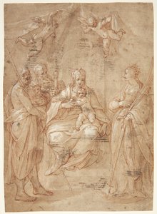 Madonna with Child Beside Her