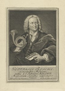 Portrait of the Trumpet Player and Composer Gottfried Reiche by Johann Friedrich Rosbach
