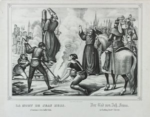 The Death of Jan Hus in Constance by Johann Friedrich Wentzel