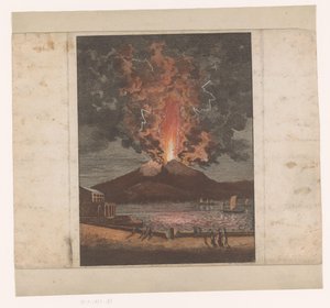 Eruption of a volcano by Johann Friedrich Wizani