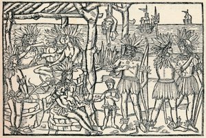The First Representation of the People of the New World, 1505, 1912 by Johann Froschauer