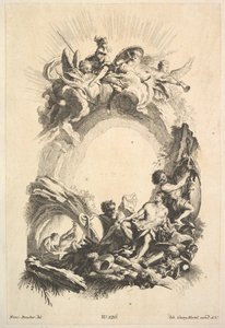 The Forges of Vulcan, from Book of Cartouches by Johann Georg Hertel