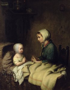 Little Girl Saying Her Prayers in Bed by Johann Georg Meyer von Bremen