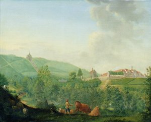 Weissenstein Castle, near Kassel (Wilhelmshoehe), 1778 by Johann Georg Pforr