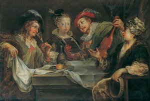 Amusement after the Meal by Johann Georg Platzer