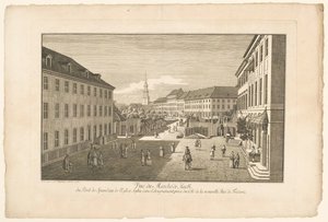 View of the Hackescher Markt in Berlin by Johann Georg Rosenberg