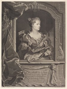 Elizabeth de Gouy, wife of Hyacinthe Rigaud by Johann Georg Wille after Hyacinthe Rigaud