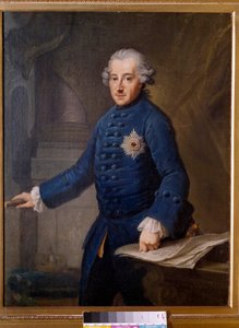 Portrait of Frederic II of Prussia, called Frederic the Great. Painting by Johan Ziesenis. 1769. Frankfurt, Historical Museum