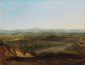The Lech Valley with a View of the Zugspitze by Johann Georg von Dillis