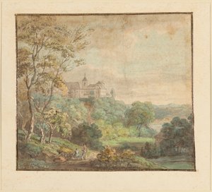 Landscape with Castle by Johann Georg von Dillis