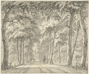 View of an Avenue with Schloss Karlsruhe